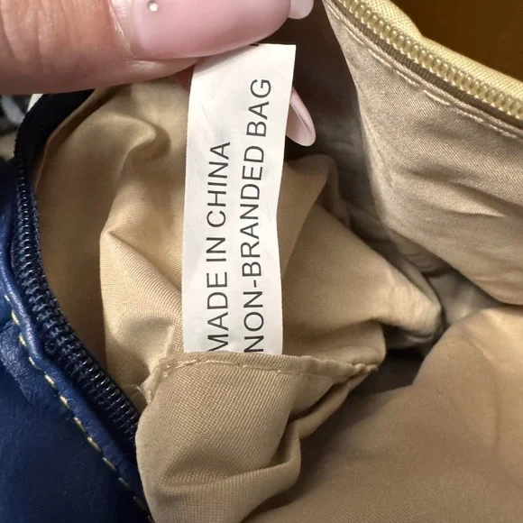 Vintage Y2K Blue Buckle City Moto Style Shoulder Bag - Picture 5 of 8